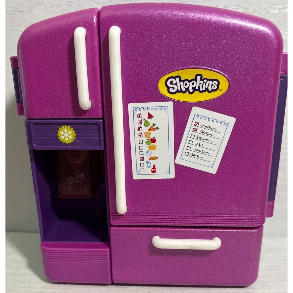 Shopkins So Cool Fridge Purple Mini Refridgerator Toy 6 x 5"